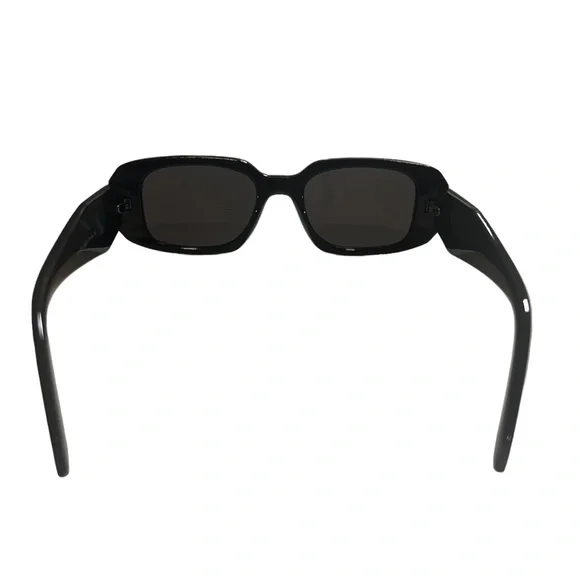 Trendy Rectangle Sunglasses Women/Men 90’s Retro Style Black 100% UV Protection - Picture 4 of 6